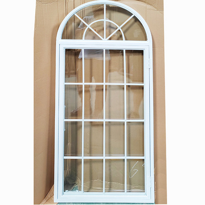 Half moon windows custom grilles design arched top fixed glass metal steel casement arch windows