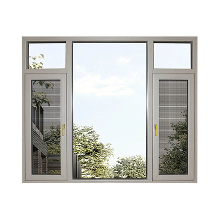 Large Size Living Room Push Out Aluminum Casement Windows Casement Security Fly Screen Aluminium Casement Window