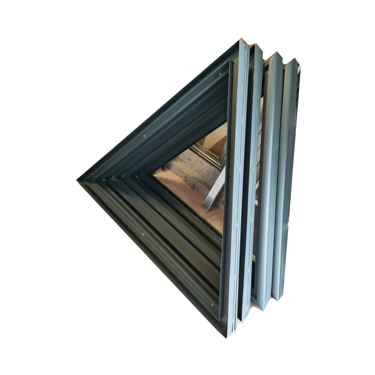 Fresh Air Venting  Outward Open Style Rooftop Aluminum Triangle Curb-Mount Skylight window