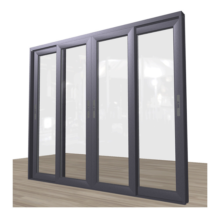 Thermal break double safety glazing aluminum sliding doors triple glass aluminum lift sliding door