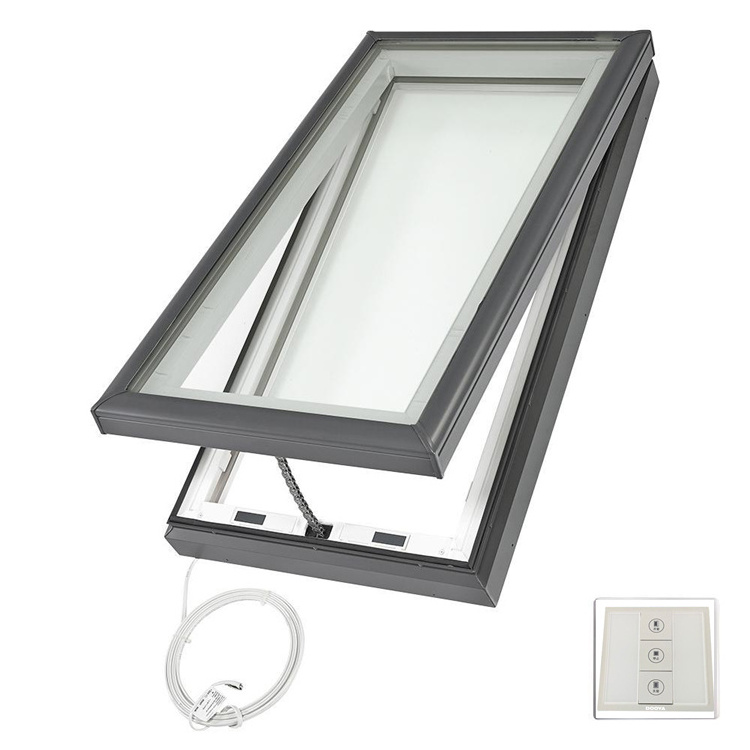 Australia Popular Aluminum Vertical Electric Roof Skylight Window Heat Insulation Loft Skylight Window