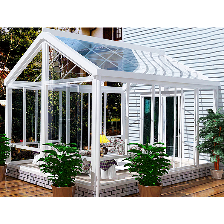 Glass House 4 Season Sunroom Enclosures Hard Portable Sunroom For Above Ground Pool Patio Enclosures