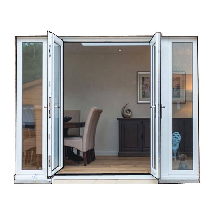 Superior Used Aluminum Exterior Soundproof Swinging Glass Patio French Double Door With Frames For Sale