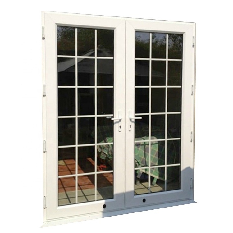 Superior Used Aluminum Exterior Soundproof Swinging Glass Patio French Double Door With Frames For Sale