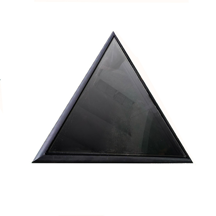 Special shape design glass window round triangle on size skylight roof window triangle glass fixed window