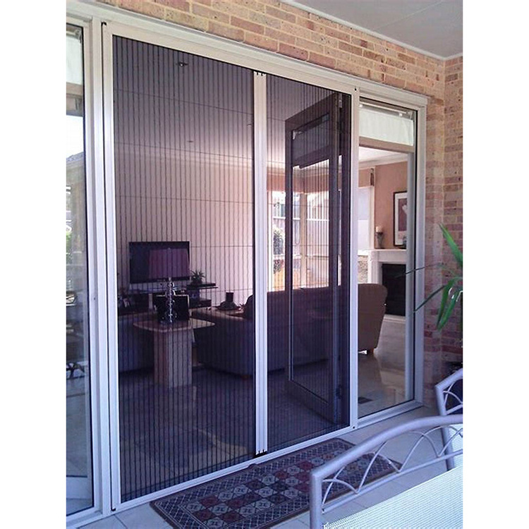 Trackless Accordion Magnetic Pleated Mesh Folding Sliding Screen Door