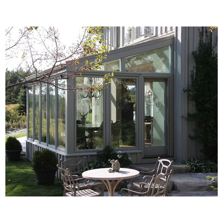 Fashion solarium free standing luxury glass gazebo patio aluminium glass sunroom garden veranda sun room