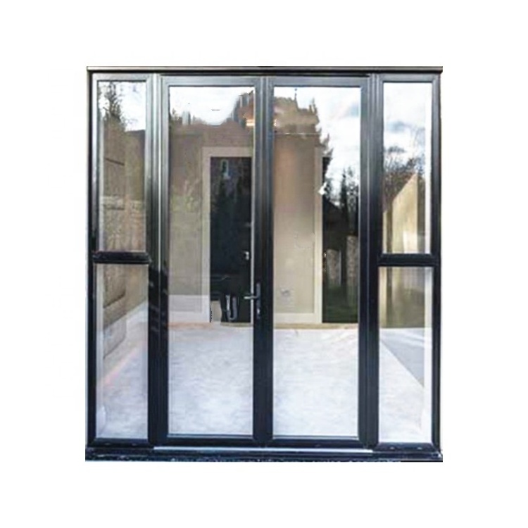 Superior Used Aluminum Exterior Soundproof Swinging Glass Patio French Double Door With Frames For Sale