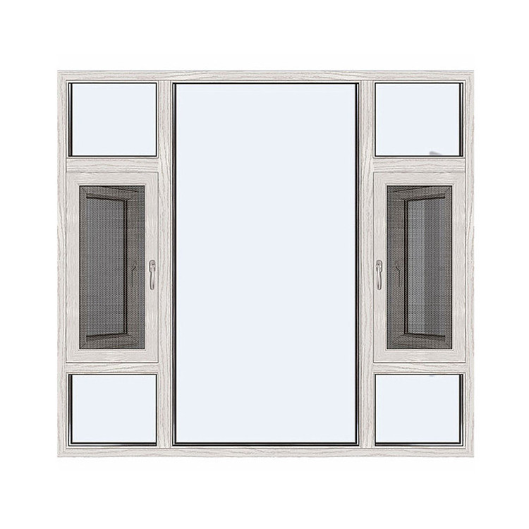 Large Size Living Room Push Out Aluminum Casement Windows Casement Security Fly Screen Aluminium Casement Window