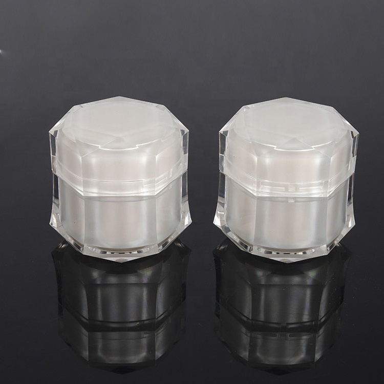 Luxury Hexagon Acrylic Bottle Hand Cream  Plastic Jars