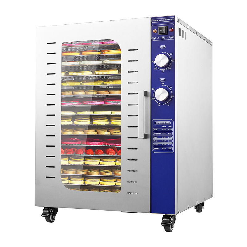 Commercial 16 Trays Stainless Steel Shrimp Processing Dehydrator Seed Dehydrator Machine