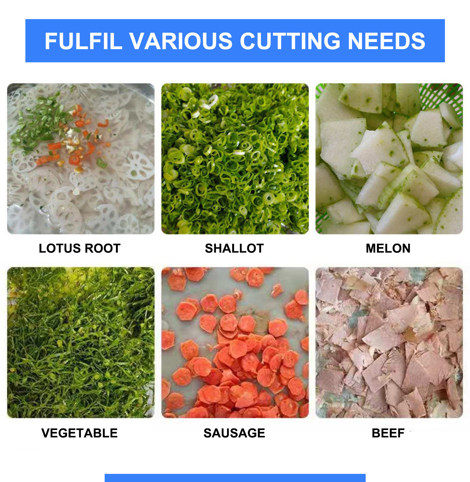 2022 Multi-Function Vegetable Cutter Commercial Radish Onion Dicing Cutting Sweet Potato Chips Shredded Cutter Slicer