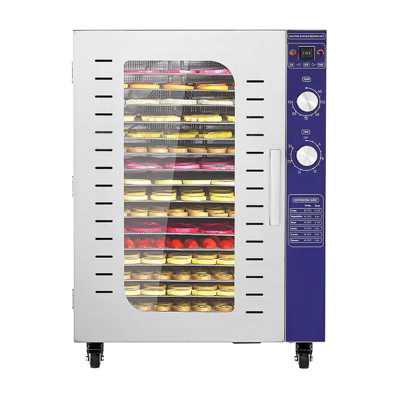 Commercial 16 Trays Stainless Steel Shrimp Processing Dehydrator Seed Dehydrator Machine