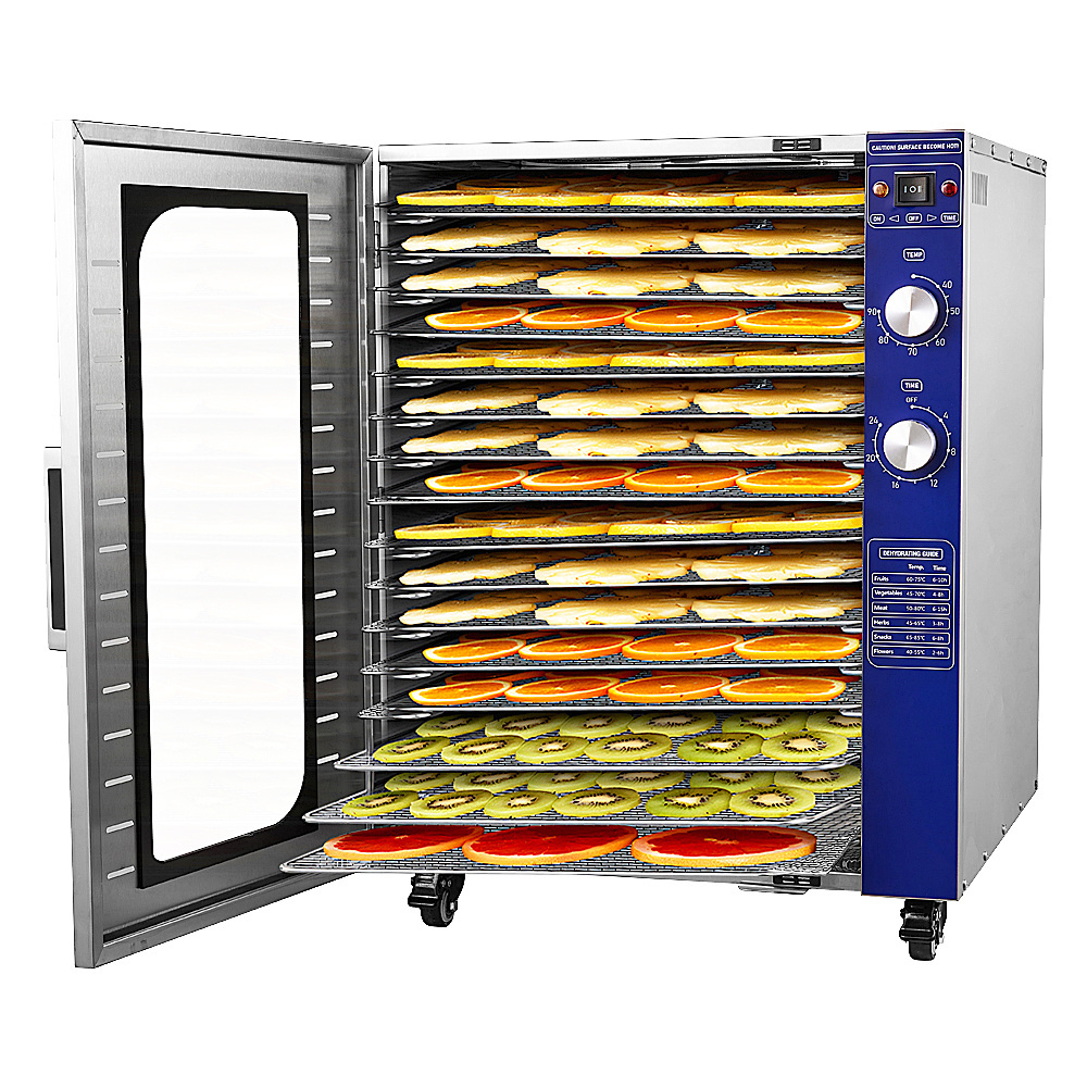 Commercial 16 Trays Stainless Steel Shrimp Processing Dehydrator Seed Dehydrator Machine