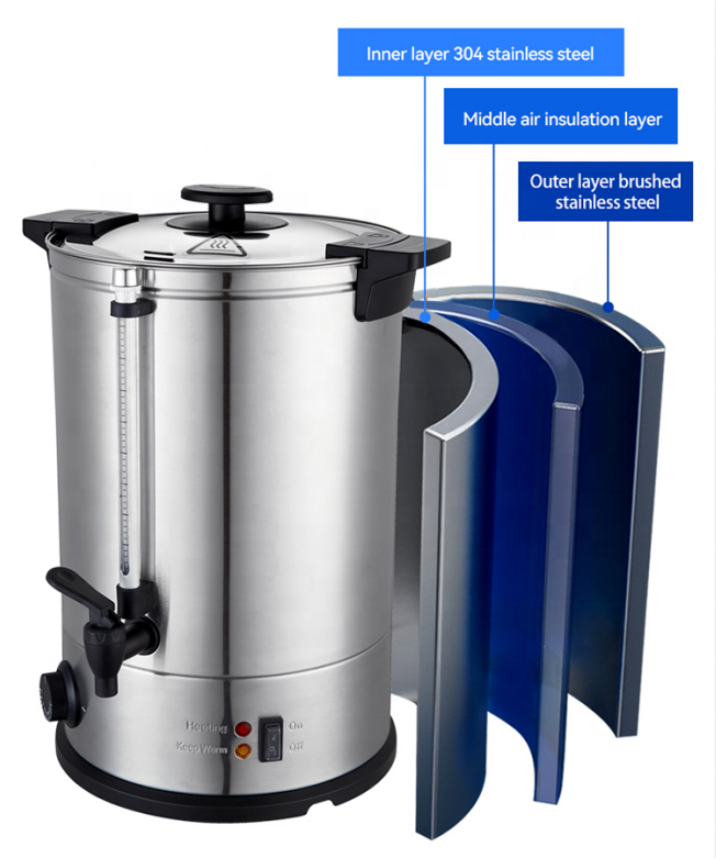 Commercial Catering Water Boiler 6 10 15 20 30 Liter Coffee Urn Electric Water Boiler Hot Coffee Milk Wine Stainless Steel Water