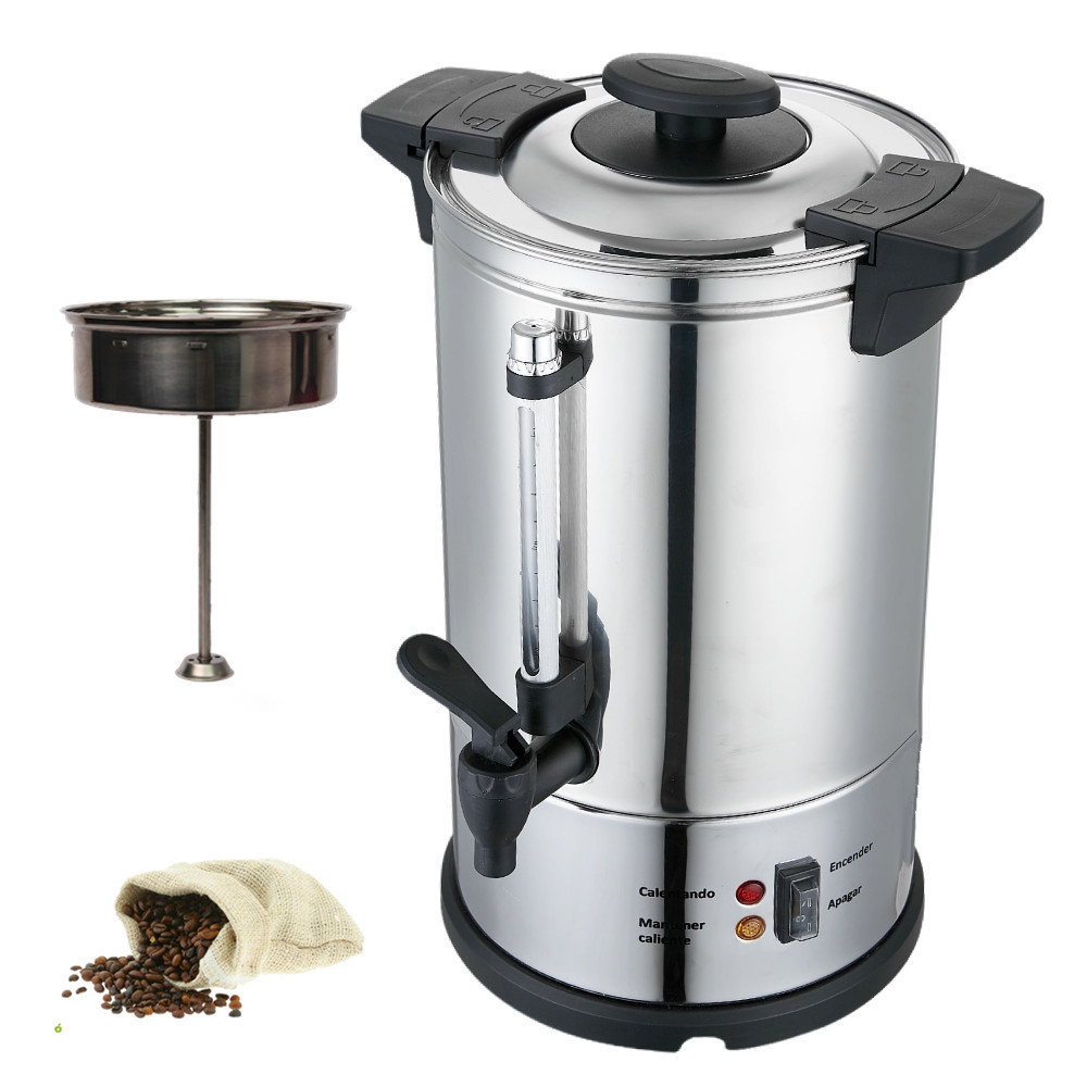 Commercial Catering Water Boiler 6L 10L 15 Liter Coffee Urn Hot Milk Wine Stainless Steel 304 Electric Coffee Percolater