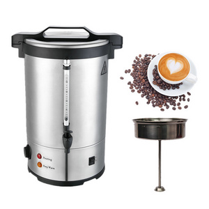 Catering Equipment Food Grade 304 Stainless Steel Commercial Coffee Brewer Water Coffee Urn 20 Liters Capacity