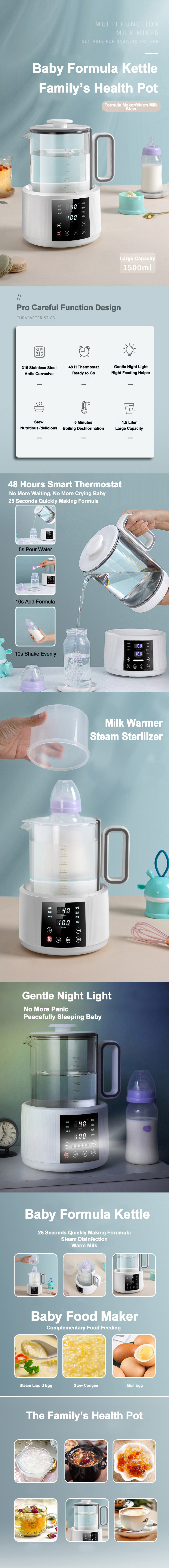 Smart Multi-function 24 Hours Constant Temperature Instant Water Warmer Baby Kettle Baby Feeding Supplies Formula Dispenser