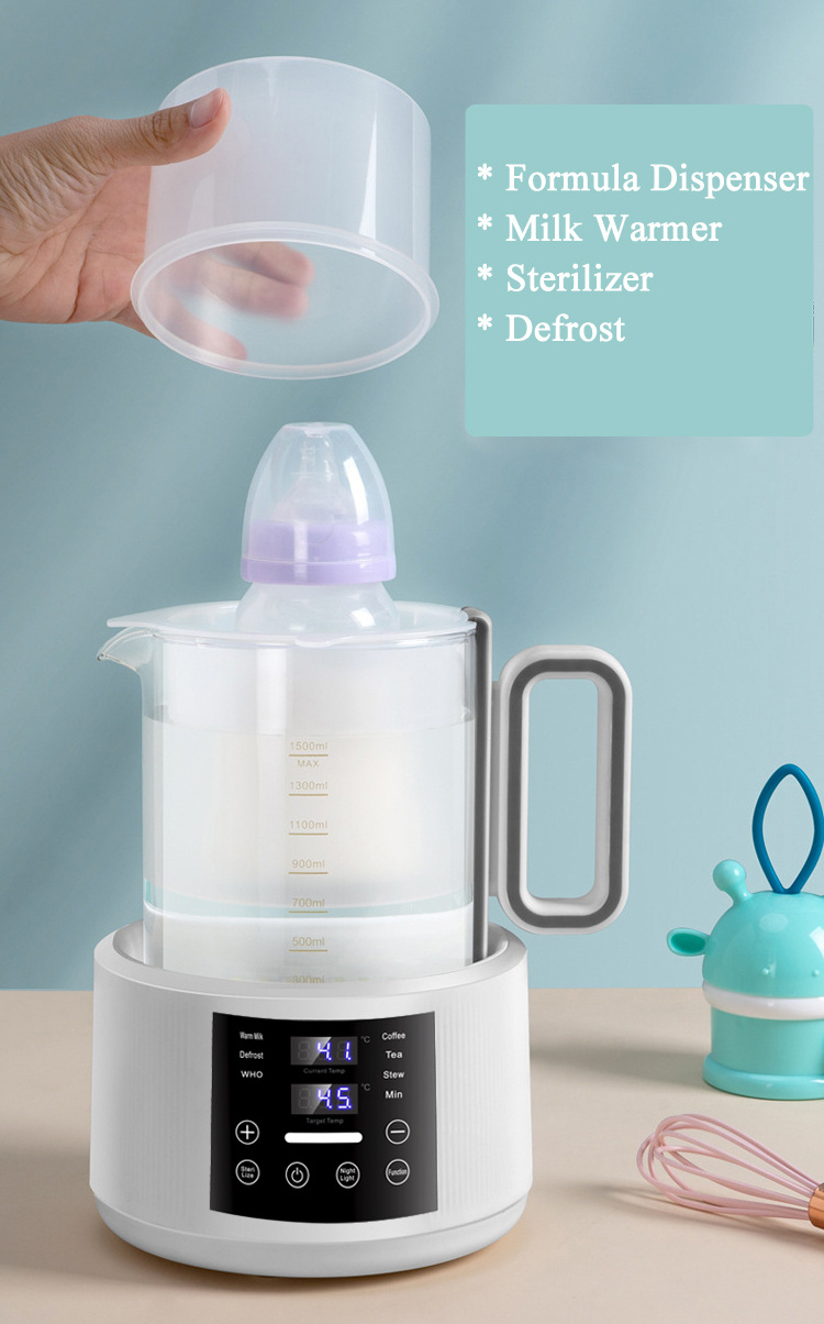 304 Electric Glass Kettle 1.5L Capacity Tea Water Kettle Multi-function Smart Baby Formula Kettle