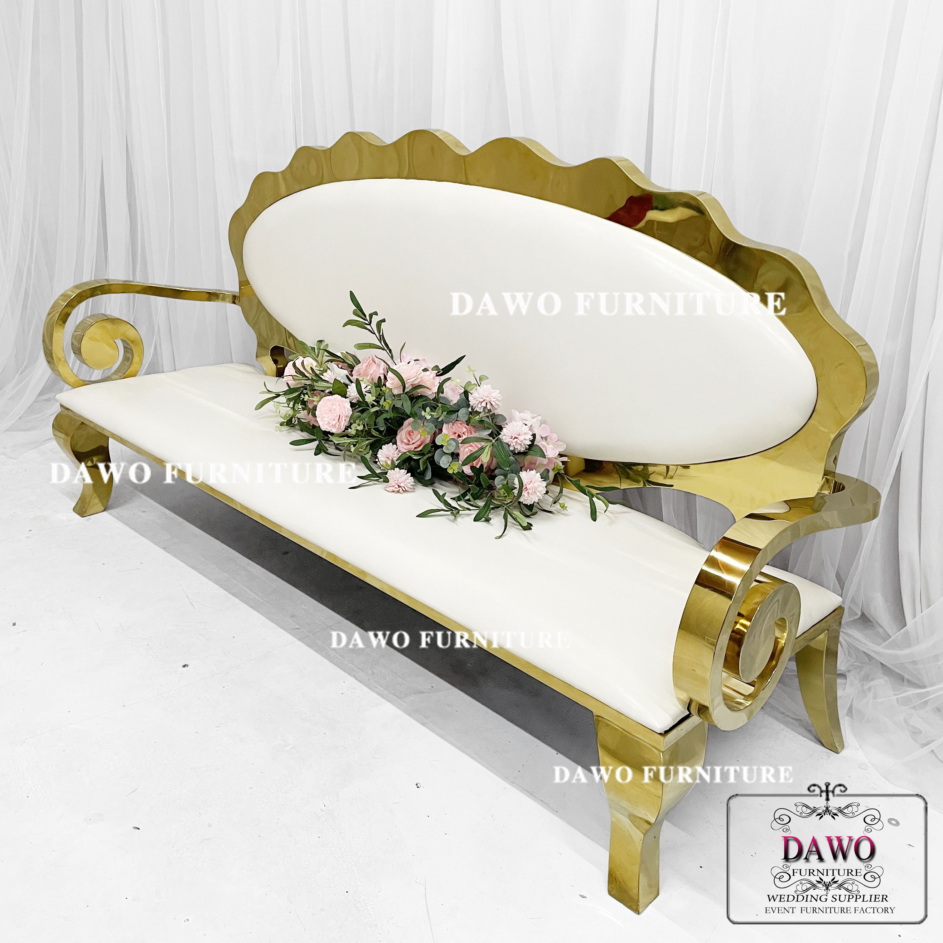 Popular royal chair design luxury wedding hotel throne sofa