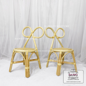 Home event party rattan back desk chair for kids dining chair