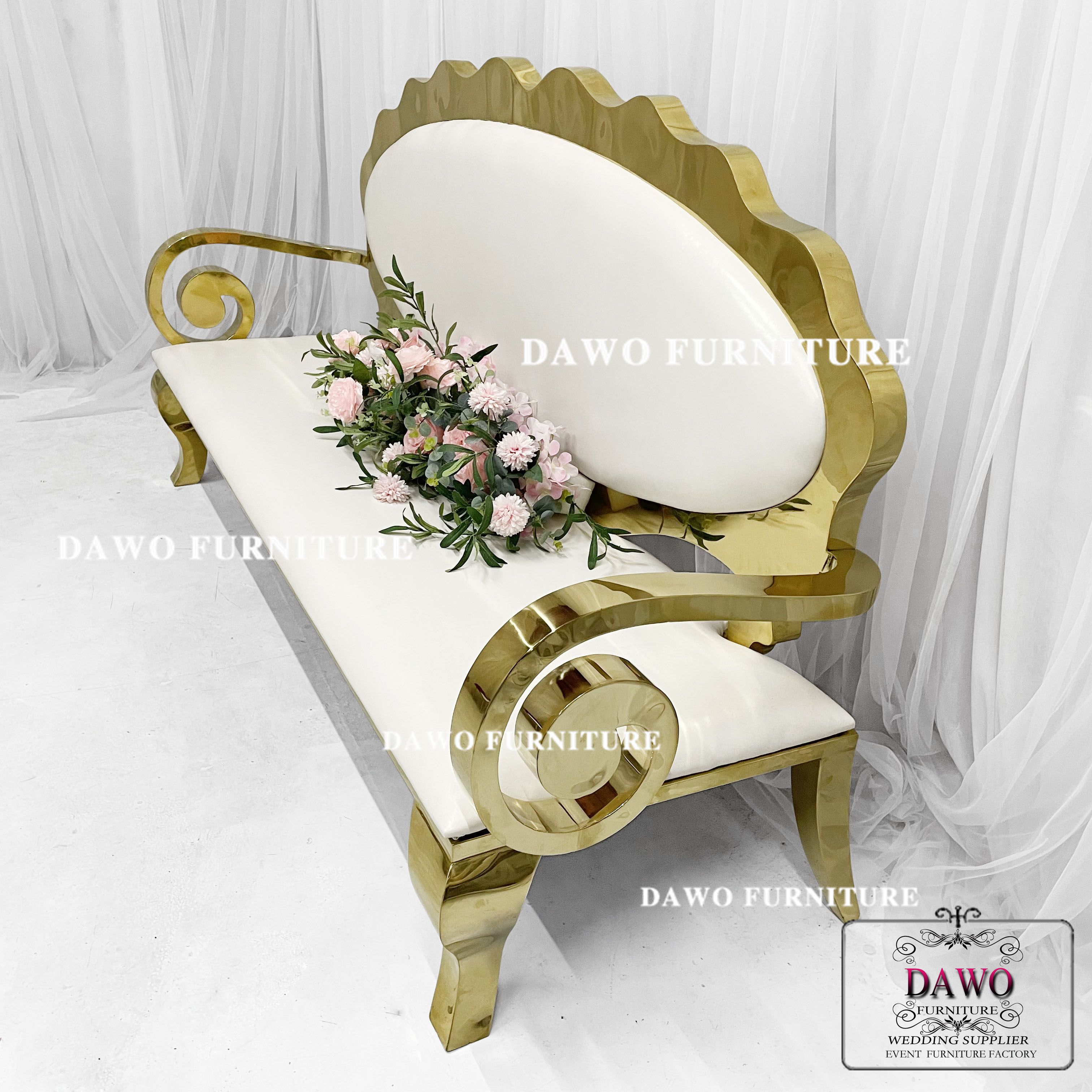 Popular royal chair design luxury wedding hotel throne sofa