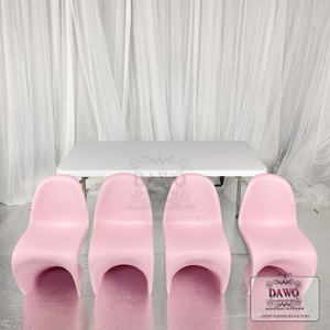 Pink plastic Children Chiavari Birthday Party Chairs Outdoor camping Kids table chair