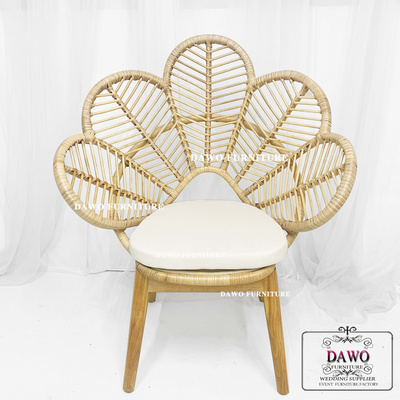 Children furniture rattan wicker flower back chairs for events party kids dining chairs