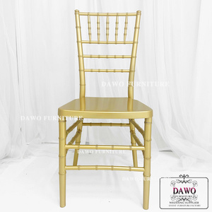 Rental banquet reception gold bamboo wedding plastic dining chair