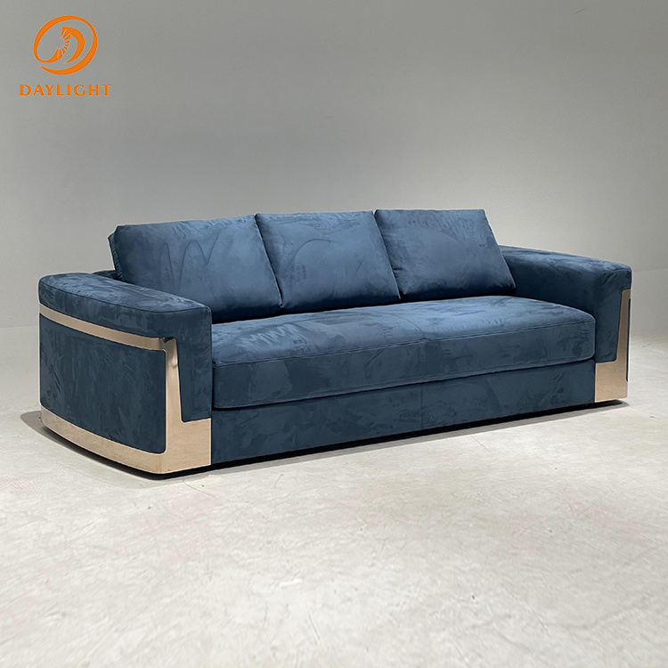 modern luxury bule sofa set fabric modern sofa couch living room sofas set furniture