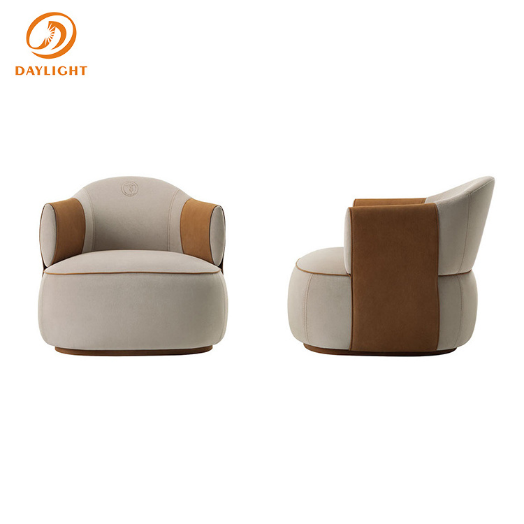 factory direct custom modern italian relax fur sofa beige leisure chairs living room leisure furniture set of 2