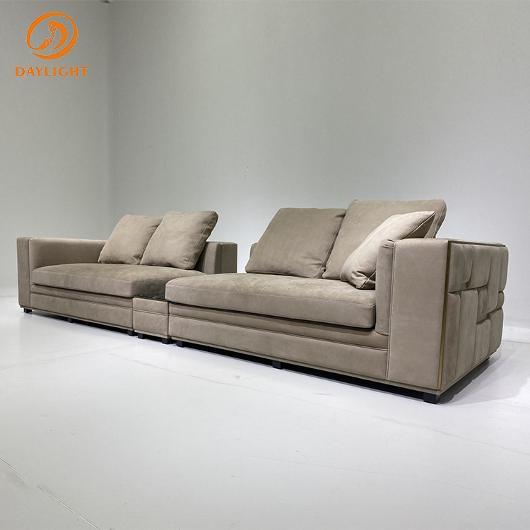 2022 furniture nordic modern waterproofing leather rectangle single sofas set designs with low price