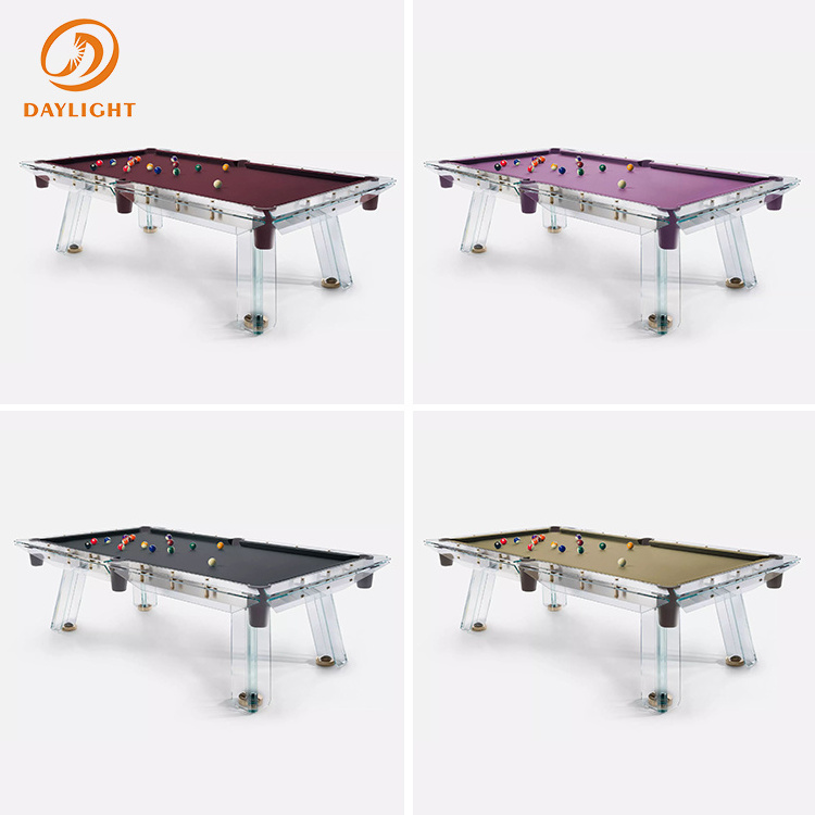 mesa de billar pool de 9 pies 8 ball biliard modern luxury pool table 8ft 9ft billiard glass design pool table