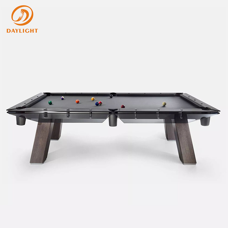 mesa de billar pool de 9 pies 8 ball biliard modern luxury pool table 8ft 9ft billiard glass design pool table