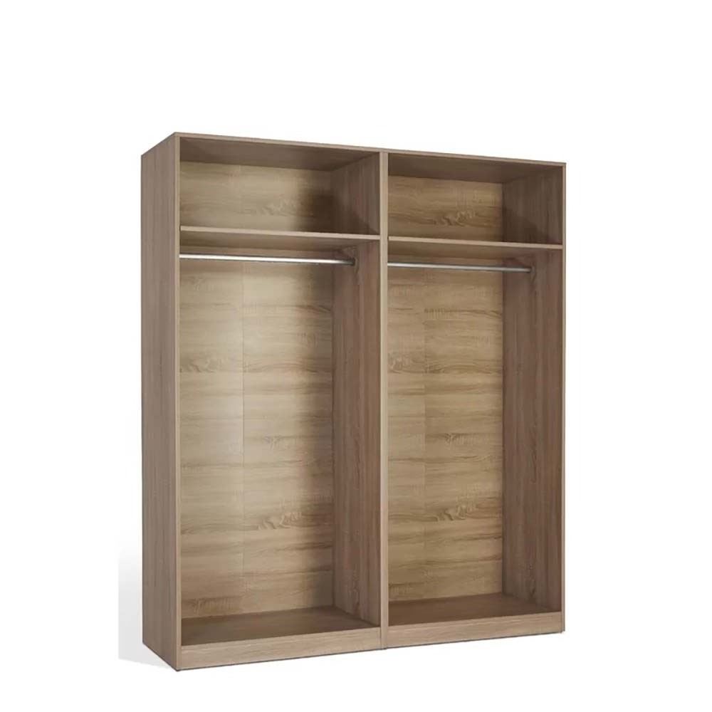 Luxury Modern Home Bedroom Furniture Walnut Customization Wooden Wardrobe Modern Closets Bedroom Wall Wood Wardrobe