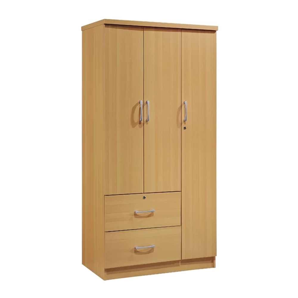 Cheap Corner Bedroom Storage Wooden Furniture Clothes Closet Armoire Wardrobe Flat Pack