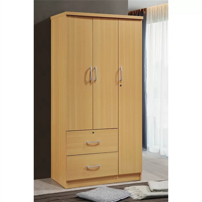 Cheap Corner Bedroom Storage Wooden Furniture Clothes Closet Armoire Wardrobe Flat Pack