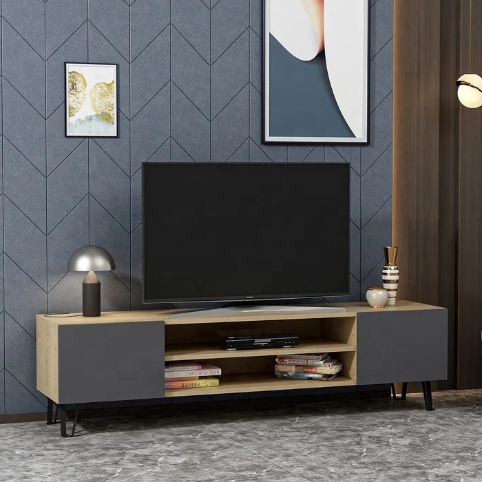 Luxury Living Room Furniture Modern Wooden Storage Tv Cabinet With Cafe Table