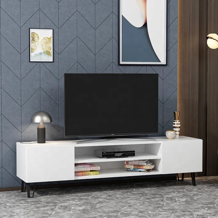 Luxury Living Room Furniture Modern Wooden Storage Tv Cabinet With Cafe Table