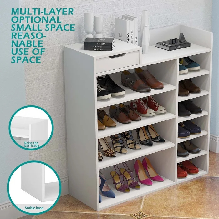 DECOHOME Home Furniture Multi-layer Space Locker Storage Display Shoe Rack Shoe Cabinet Wholesale Custom Made 11 Modern 18 MDF