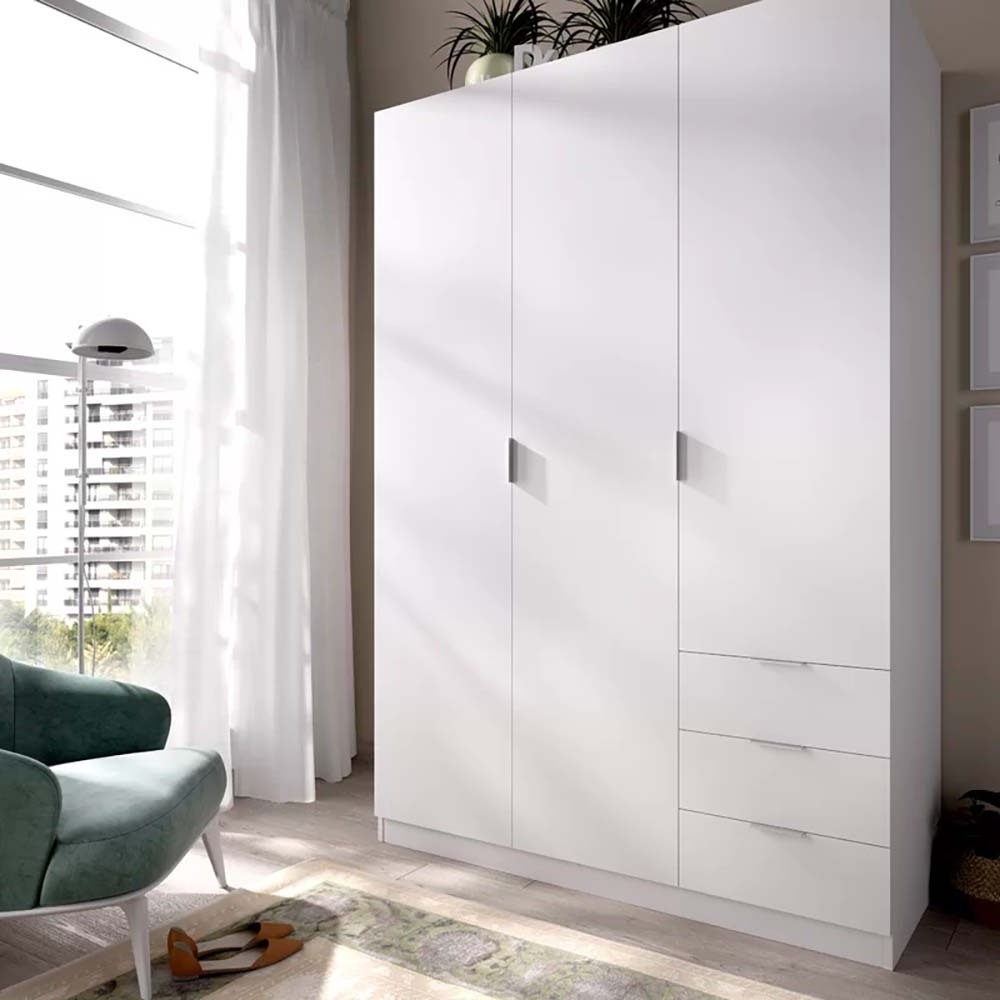 Home Furniture Bedroom Wall Wardrobe Design Clothes Cupboard 3 Door Wooden Closet Wardrobe