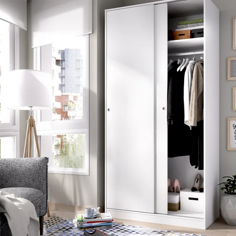 Modern Minimalist Style White Wooden Wardrobe Bedroom Furniture Quality Wholesale