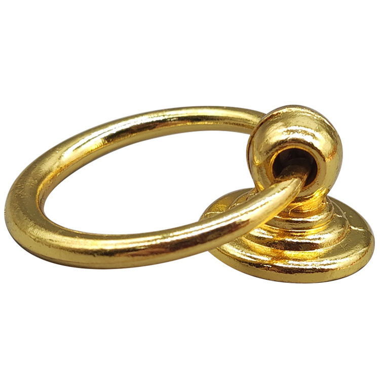 Wholesale Antique Copper Bedroom Furniture Hardware Handles Brass Gold Cabinet Door Ring Pull Handle