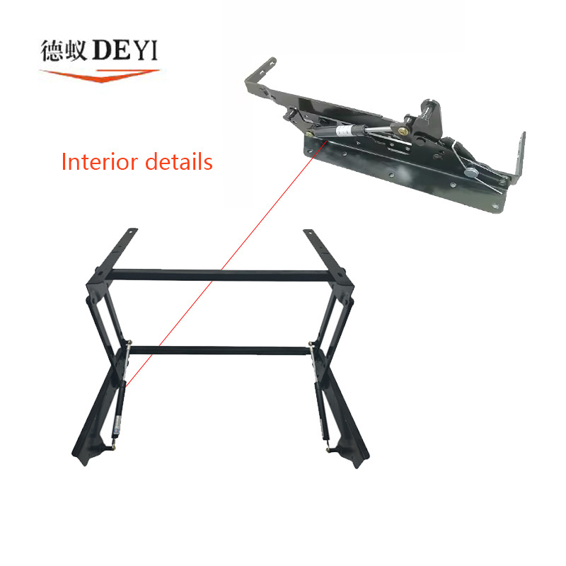 Folding Table Mechanism Soft Close Desk Lift Mechanism Lift Up Coffee Table Mechanism with Gas Spring Hinge