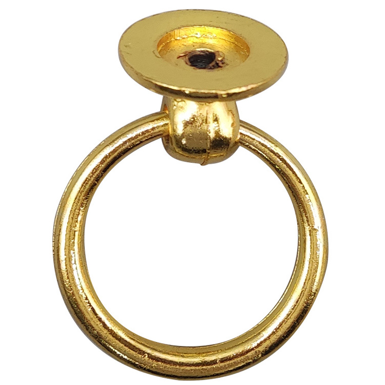 Wholesale Antique Copper Bedroom Furniture Hardware Handles Brass Gold Cabinet Door Ring Pull Handle