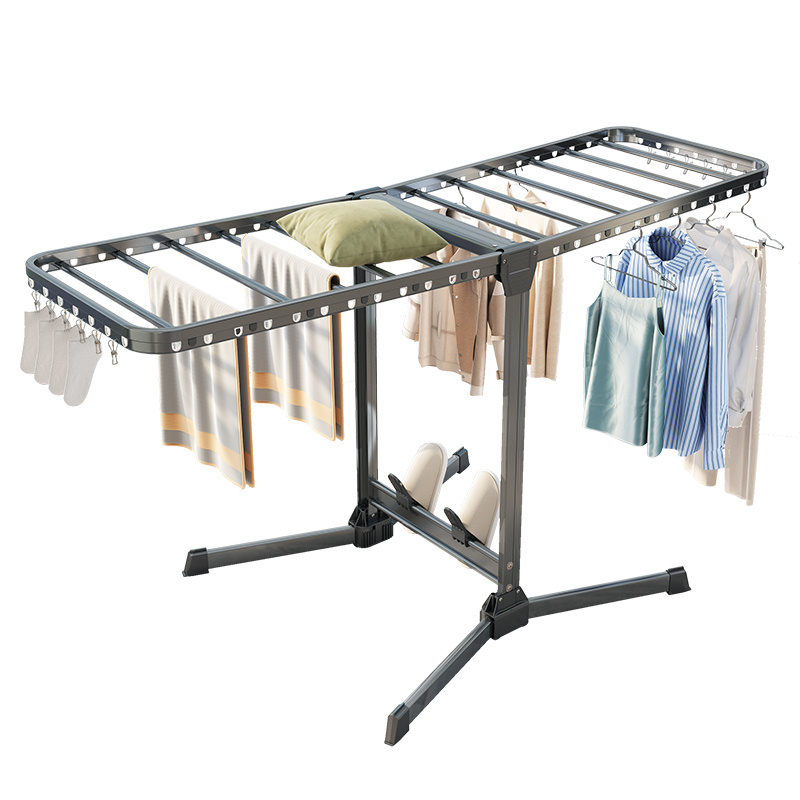 Heavy Duty Clothes Drying Rack Wholesale High Level Aluminum Rustproof Clothes Shoes Drying Racks Mulitfuncation Drying Racks