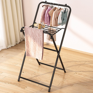 New Design Foldable Clothes Drying Rack Basics Laundry Drying Hanger Heavy Duty Compact Collapsible Clothes Drying Hanging Rack