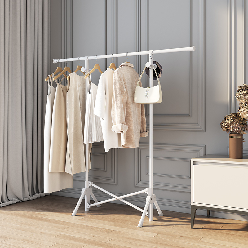 Clothing Racks Wholesale Home Storage Organization Coat Rack Steel Clothes Hanger Hanging Stand Vertical Clothes Drying Rack