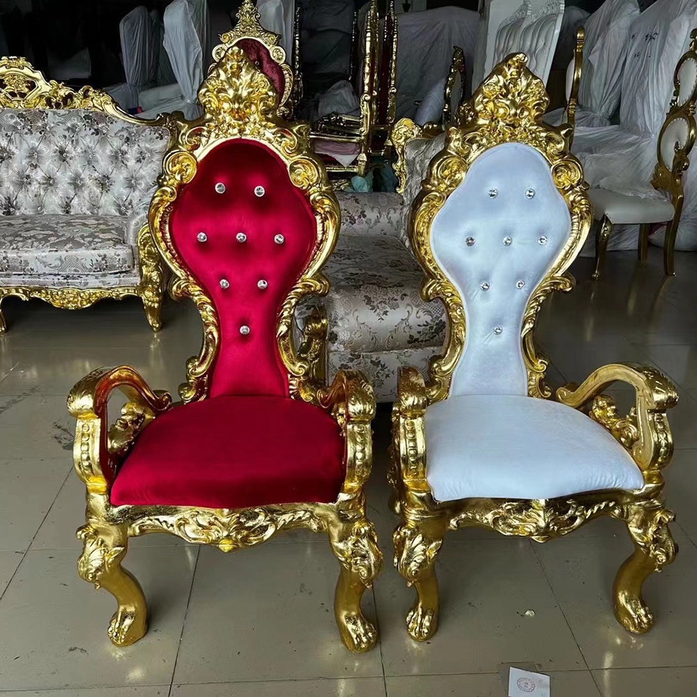 Luxury Wholesale White Throne Chair Queen Throne Chair King Throne Chair For Wedding Rental