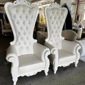 Royal Gold Lion King Throne Chairs Banque Queen Chair For Wedding Events Decoration